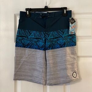 Ron Jon Surf-shop Mans Trunks size 28 brand new with tag color gray navy blue